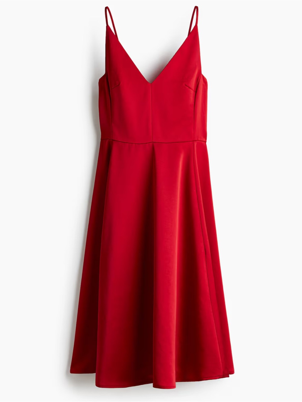 H&M Red V-NECK STRAPPY DRESS